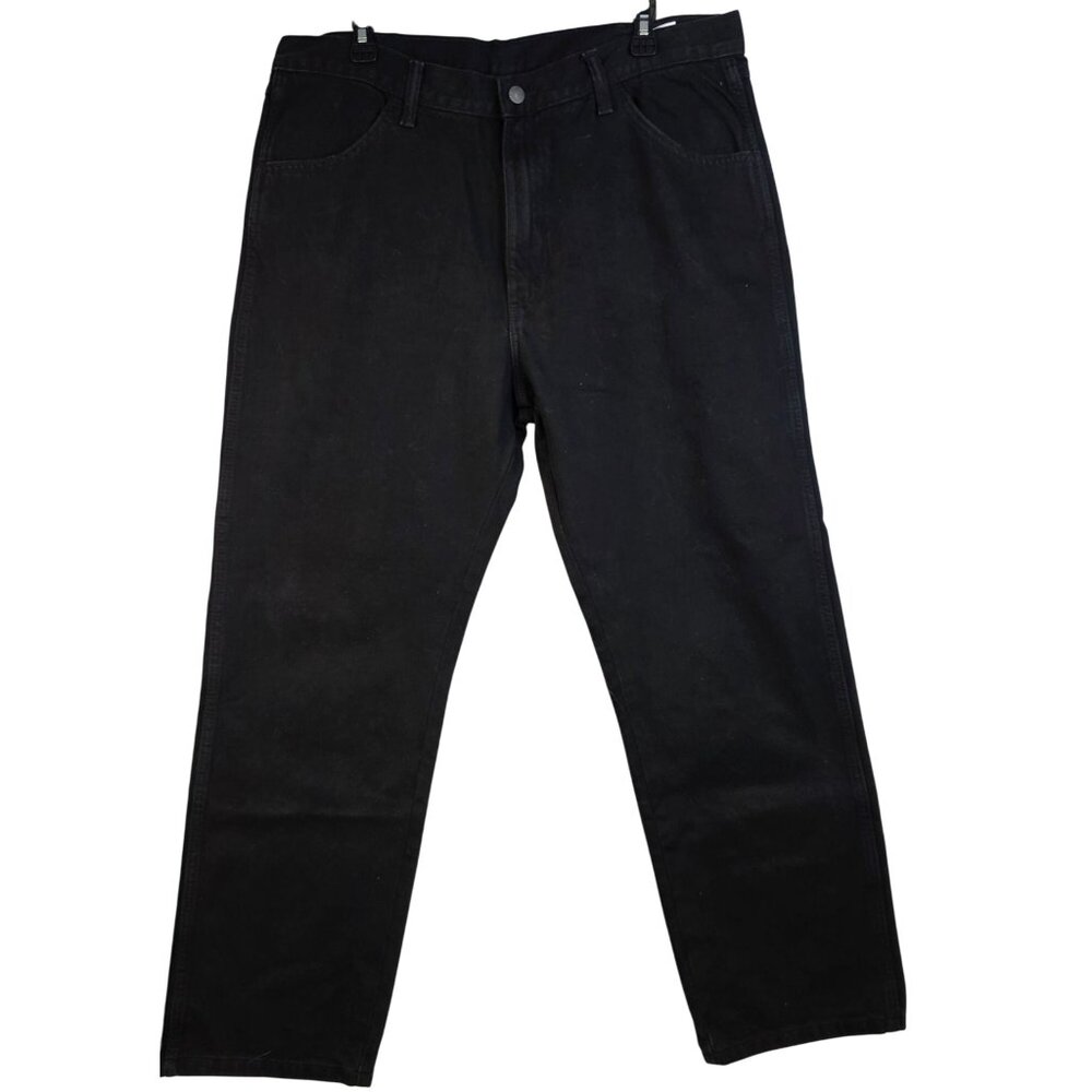 Rustler Mens Regular Straight Leg Jeans 38X30 Black Denim Whimsygoth Western